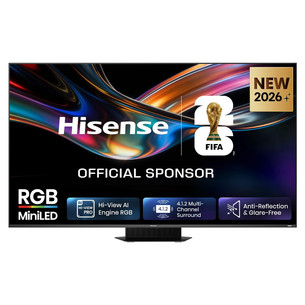 Hisense UR9S, 85'', 4K UHD, RGB Mini LED, juodas - Televizorius 85UR9S