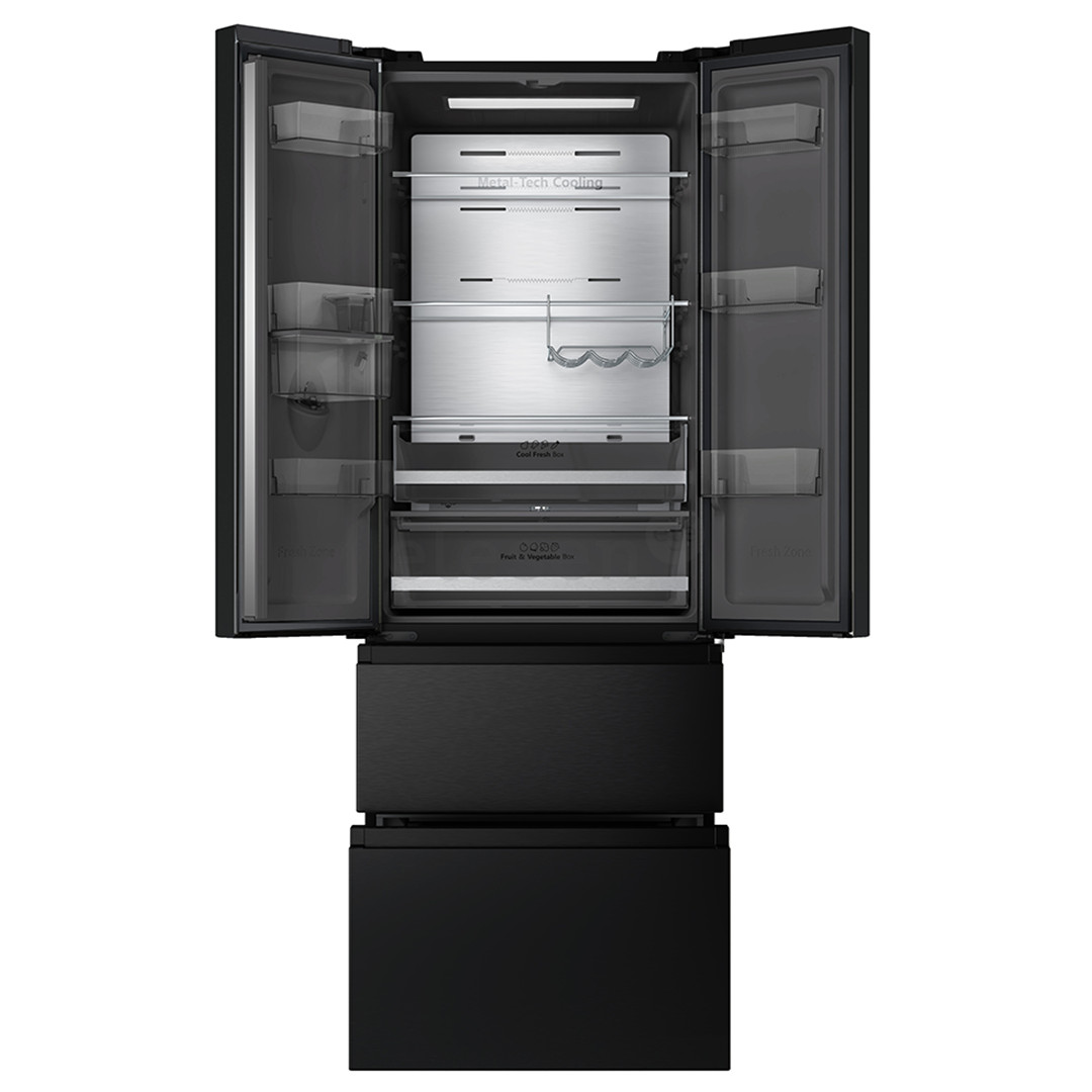 Hisense, NoFrost, 485 L, aukštis 200 cm, juodas - Šaldytuvas