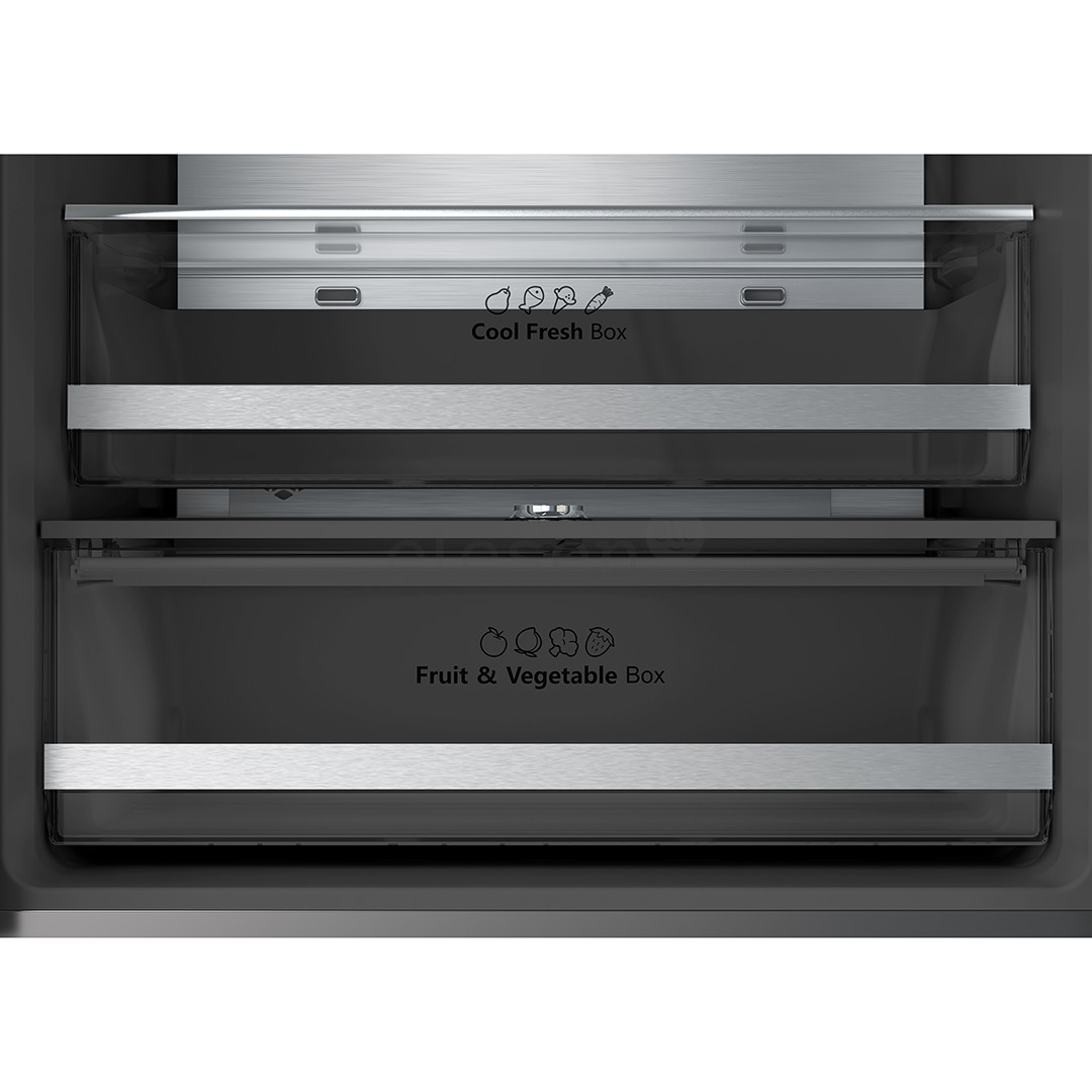 Hisense, NoFrost, 485 L, aukštis 200 cm, juodas - Šaldytuvas
