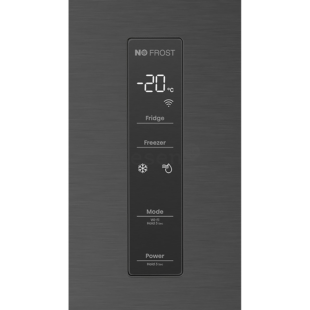 Hisense, NoFrost, 485 L, aukštis 200 cm, juodas - Šaldytuvas