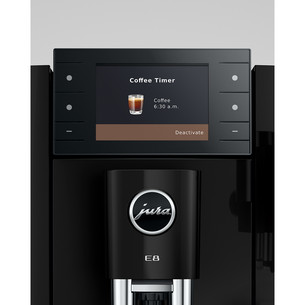 JURA E8 Piano Black (ED), juodas - Kavos aparatas