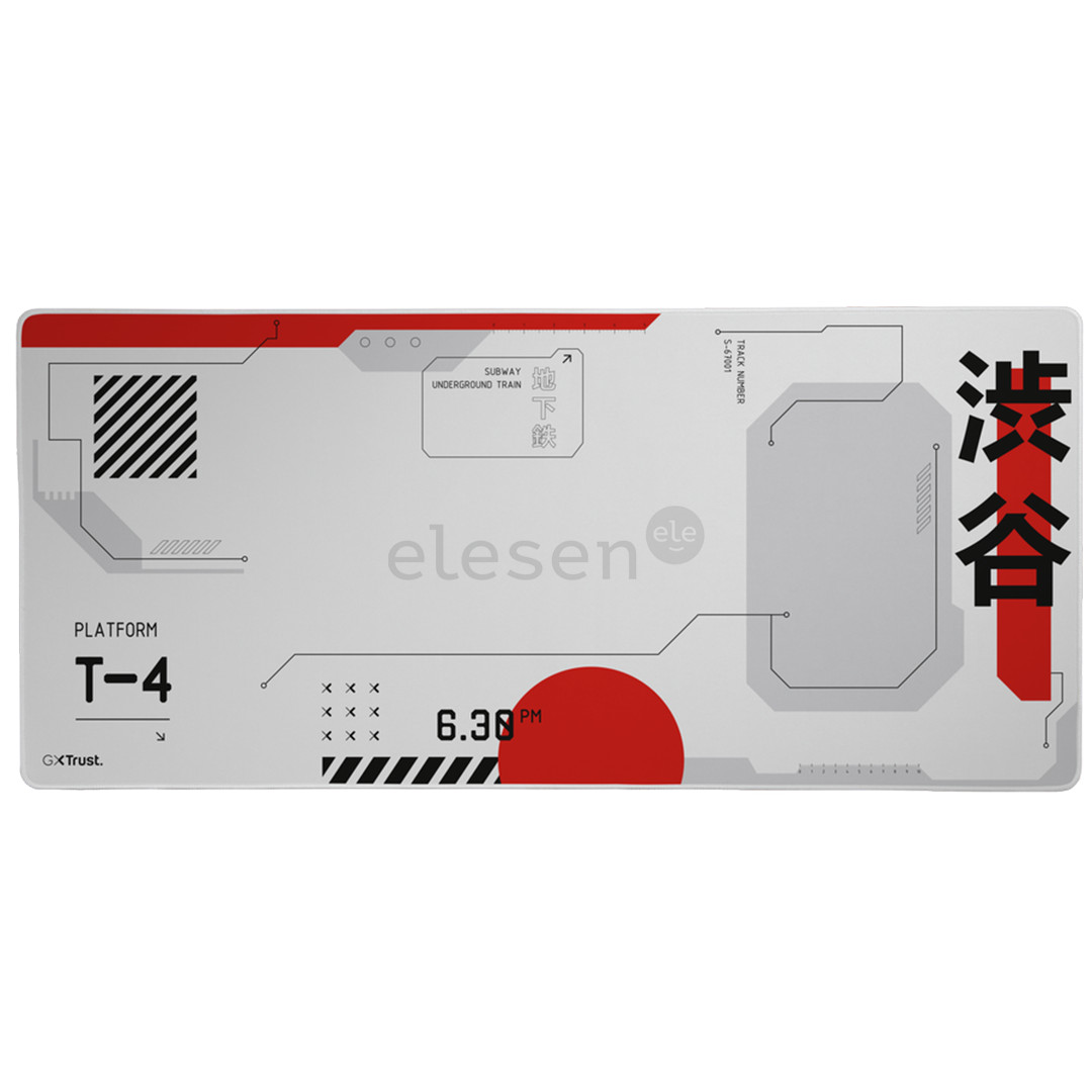 Trust GXT 759 XXL Gaming Mousepad, белый/красный - Коврик для мыши