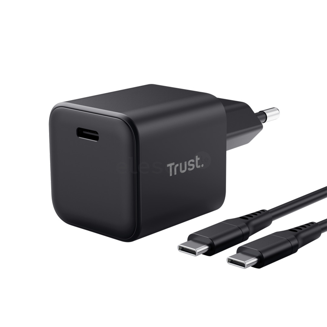 Trust Maxo Ultra-small 65W USB-C GaN Charger, черный - Зарядное устройство