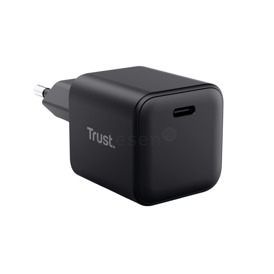 Trust Maxo Ultra-small 65W USB-C GaN Charger, черный - Зарядное устройство