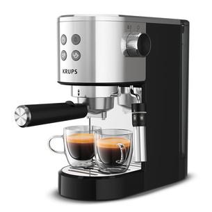 Krups Virtuoso + Pump, nerūdijančio plieno/juodas - Kavos aparatas XP444C10