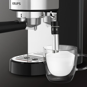 Krups Virtuoso + Pump, nerūdijančio plieno/juodas - Kavos aparatas