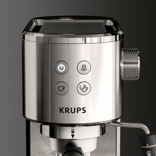 Krups Virtuoso + Pump, nerūdijančio plieno/juodas - Kavos aparatas