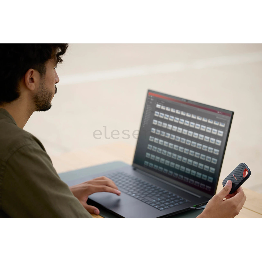 SanDisk Extreme Portable SSD V3, 2 TB, pilkas/raudonas - Išorinis SSD diskas
