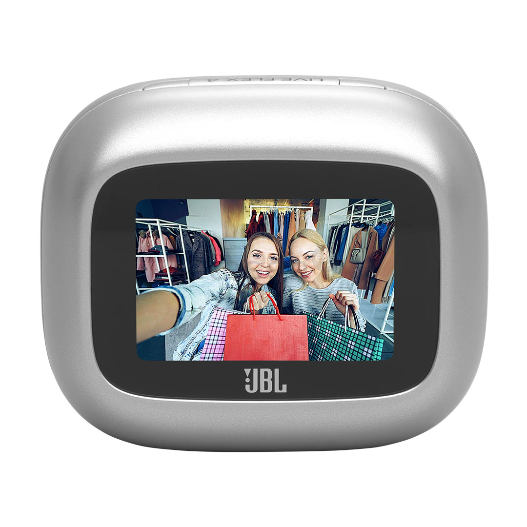 JBL Live Flex 4, sidabro spalvos - Belaidės ausinės