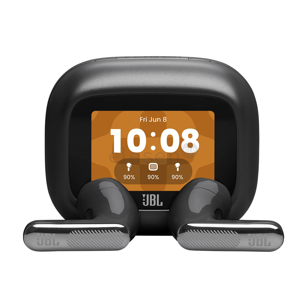 JBL Live Flex 4, juodos - Belaidės ausinės