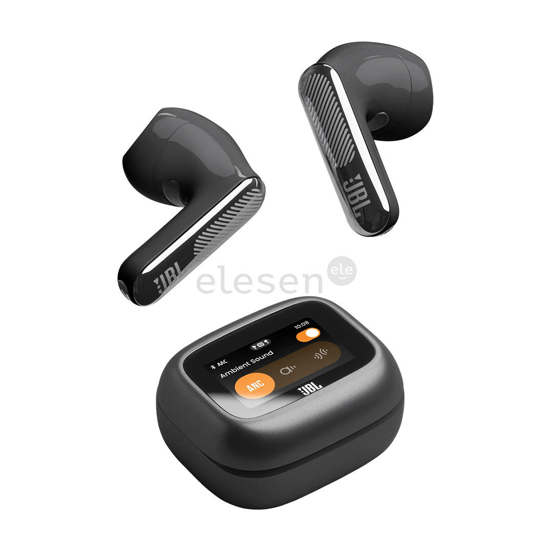 JBL Live Flex 4, juodos - Belaidės ausinės