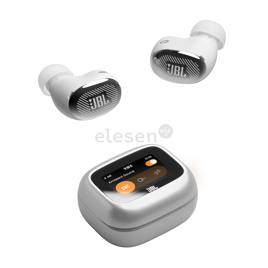 JBL Live Buds 4, sidabro spalvos - Belaidės ausinės