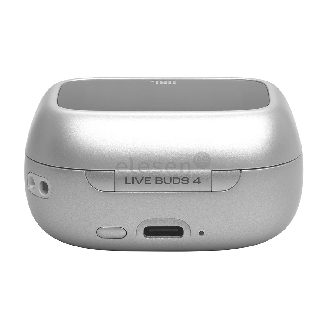 JBL Live Buds 4, sidabro spalvos - Belaidės ausinės