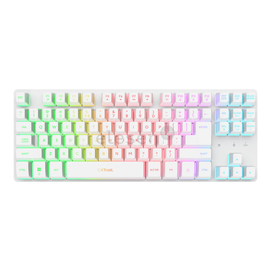 Trust GXT 831 Thado Wireless, TKL, SWE, white- Wireless keyboard 26088