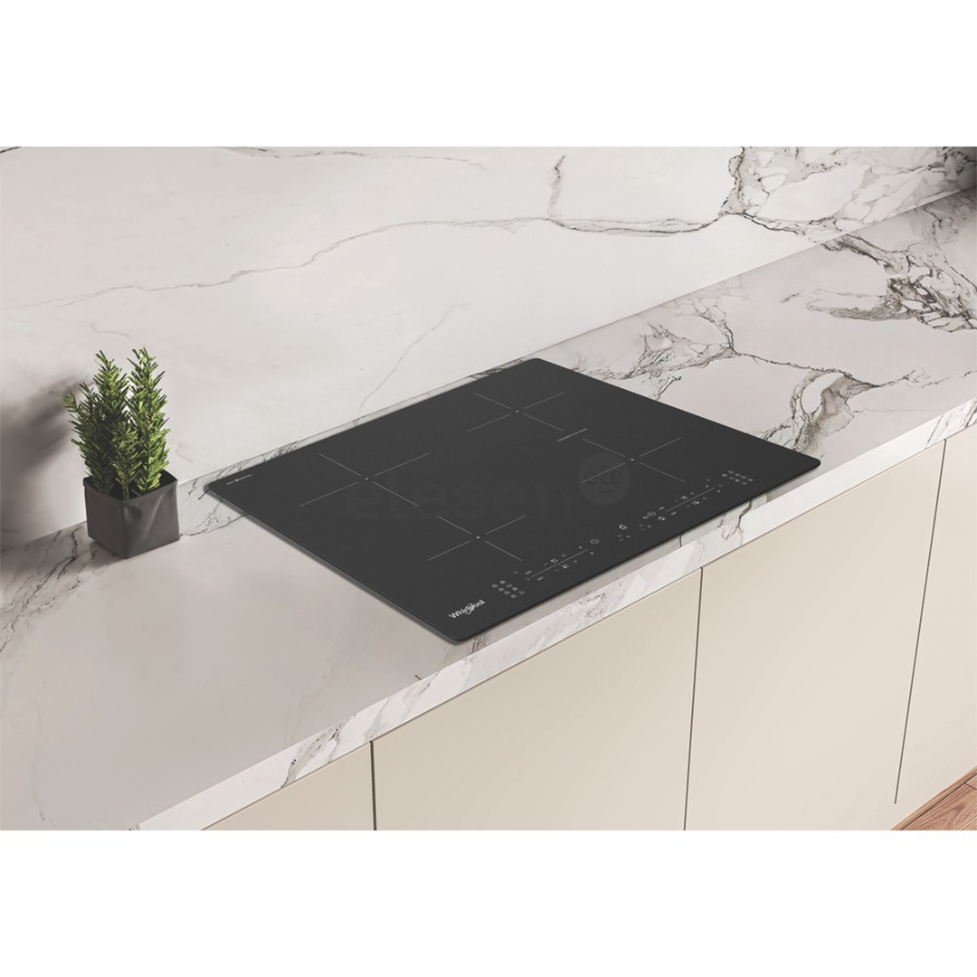 Whirlpool, width 59 cm, black - Built-in induction hob