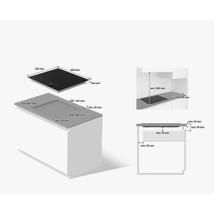 Samsung, plotis 59 cm, juoda - Įmontuojama indukcinė kaitlentė