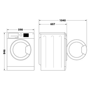 Whirlpool, 8 кг, глубина 60,7 см - Сушильная машина