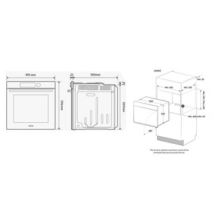 Samsung Dual Cook, katalizė, 76 L, juoda - Įmontuojama orkaitė