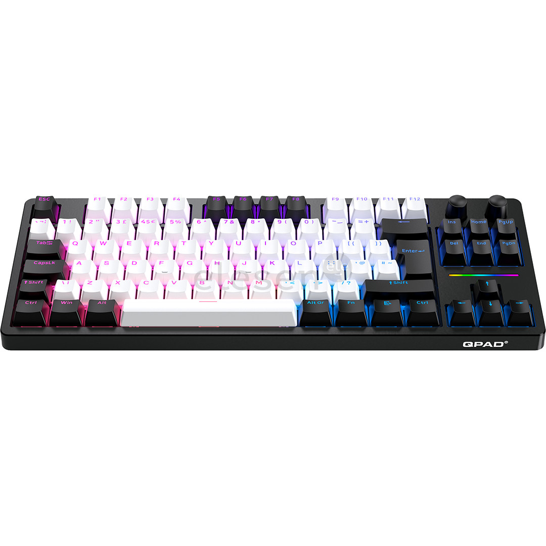 QPAD Loop TKL Model 3, US, white/black - Wireless keyboard 422020-UK
