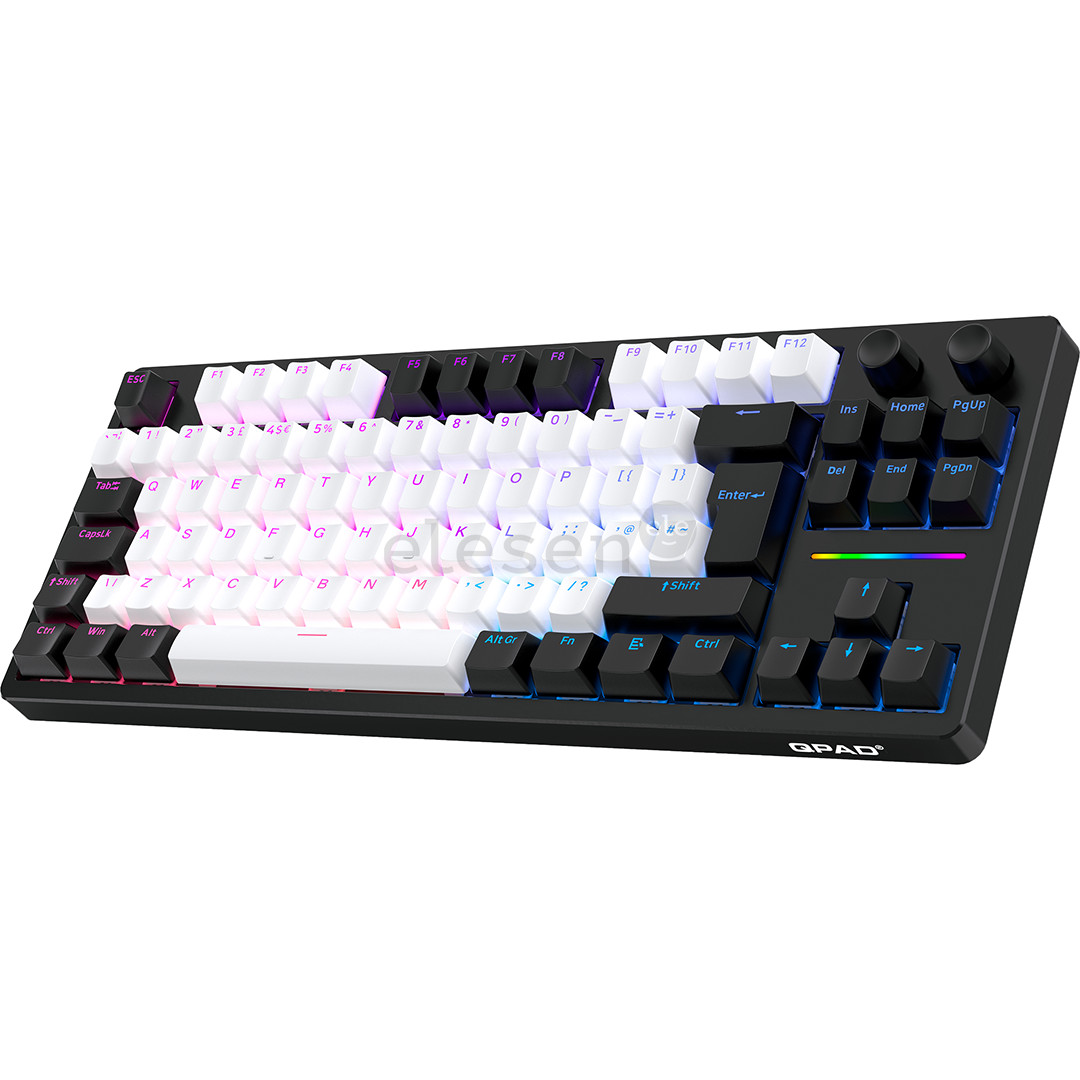 QPAD Loop TKL Model 3, SWE, white/black - Wireless keyboard