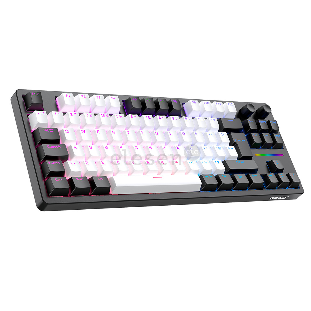 QPAD Loop TKL Model 3, SWE, white/black - Wireless keyboard
