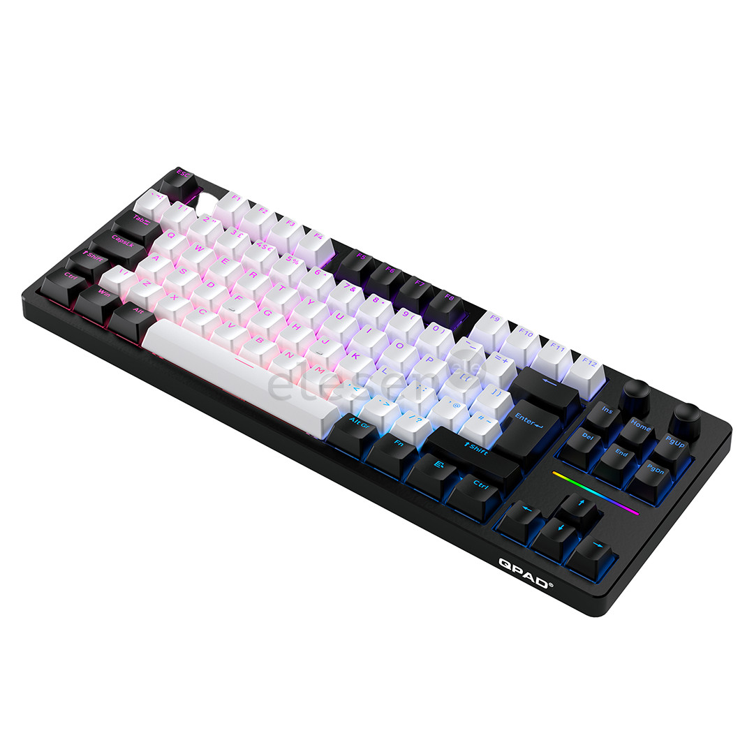 QPAD Loop TKL Model 3, SWE, white/black - Wireless keyboard