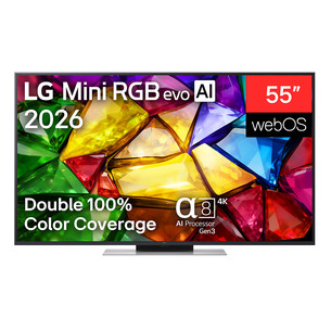 LG Mini RGB evo AI MRGB88, 55'', 4K UHD, Mini RGB, темно-серый - Телевизор