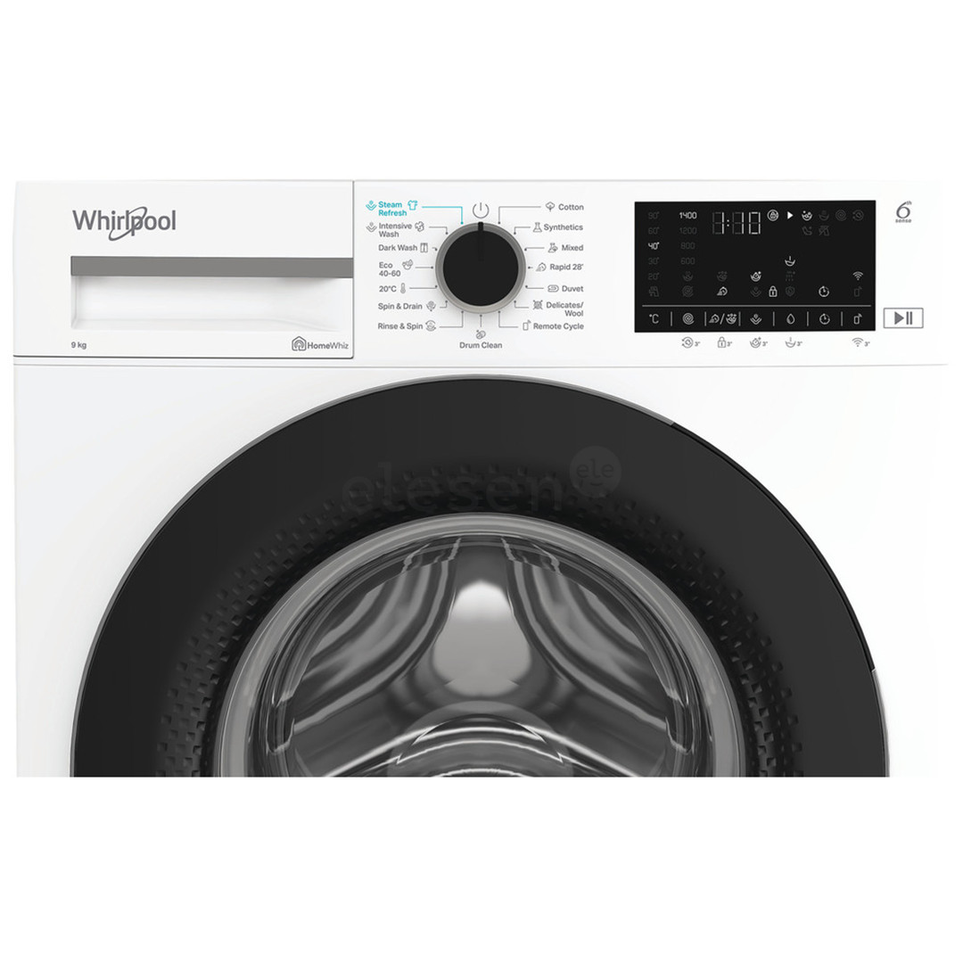 Whirlpool, 9 kg, gylis 58 cm, 1400 aps./min. - Skalbimo mašina