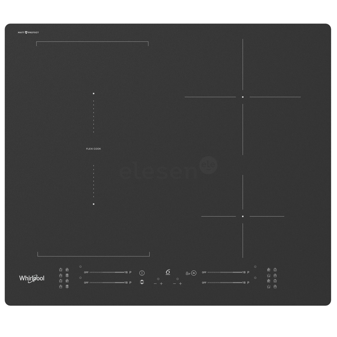 Whirlpool, ширина 59 см, черный - Интегрируемая индукционная варочная панель