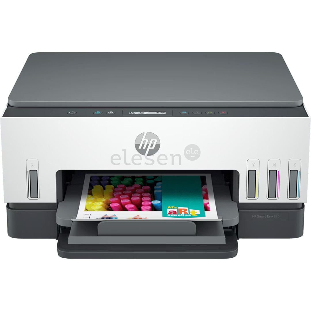 HP Smart Tank 670 Duplex, baltas/pilkas - Daugiafunkcinis rašalinis spausdintuvas