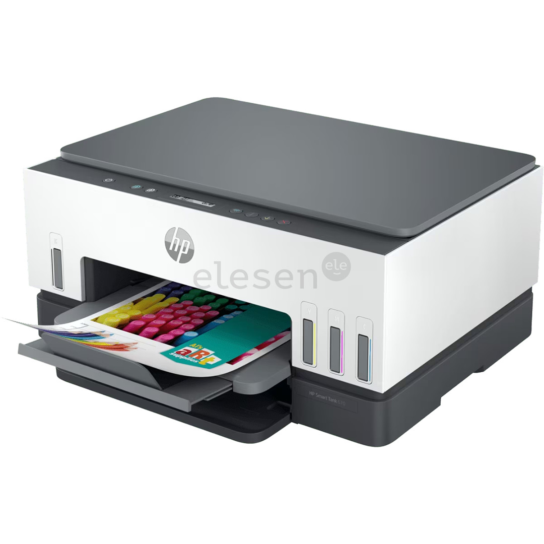 HP Smart Tank 670 Duplex, baltas/pilkas - Daugiafunkcinis rašalinis spausdintuvas