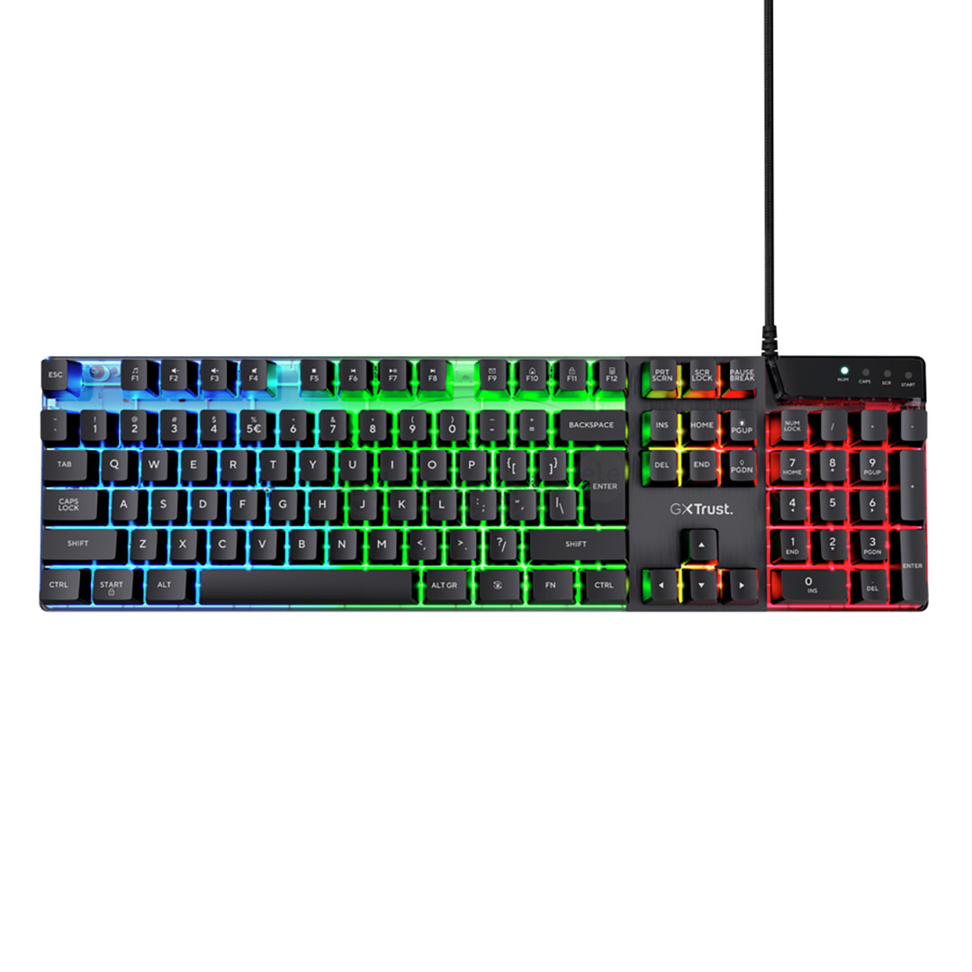 Trust GXT 835 Azor, US, черный - Клавиатура