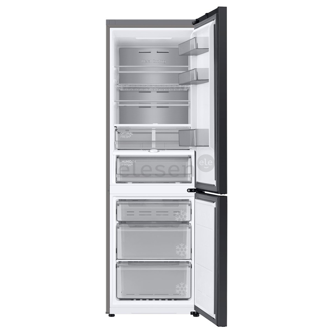 Samsung BeSpoke, NoFrost, 186 cm, 344 L, black - Refrigerator