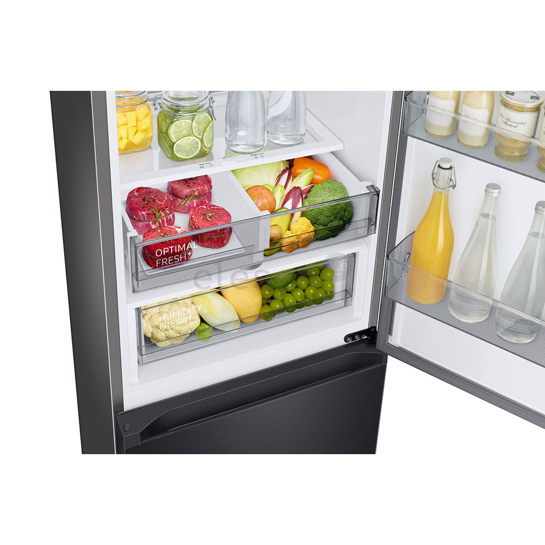 Samsung BeSpoke, NoFrost, 186 cm, 344 L, black - Refrigerator