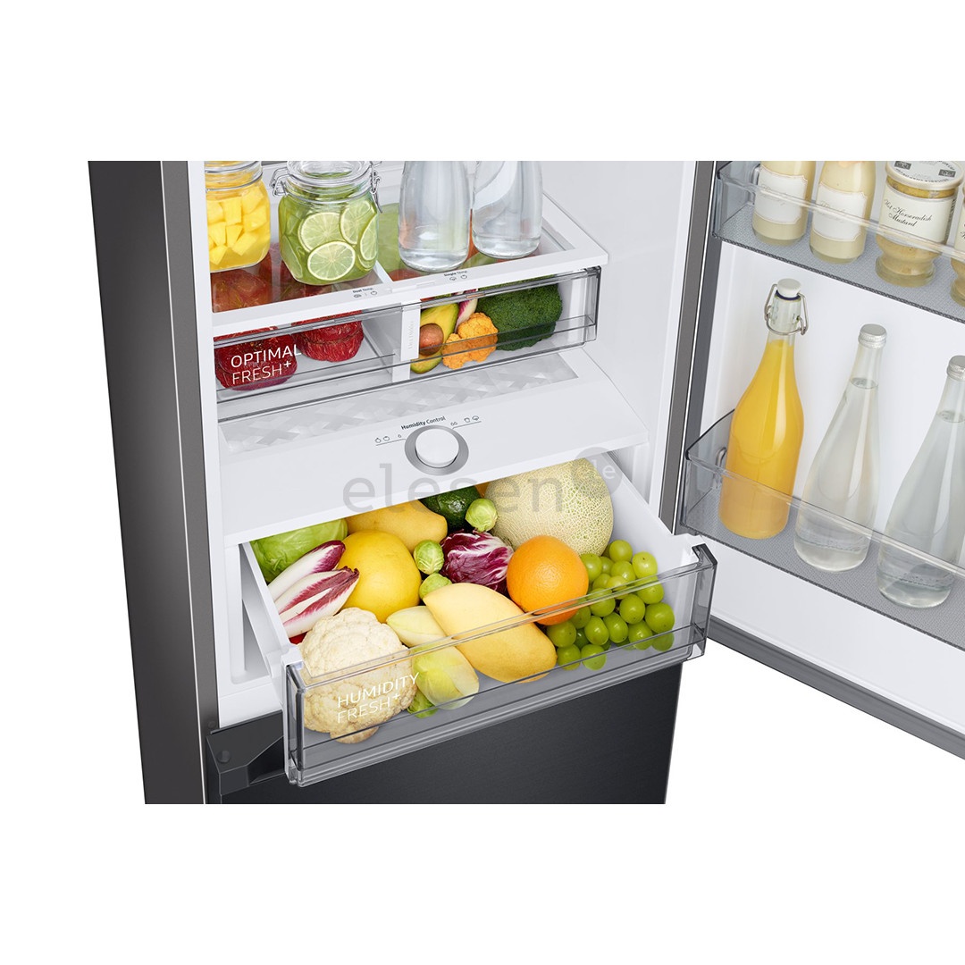 Samsung BeSpoke, NoFrost, 186 cm, 344 L, black - Refrigerator