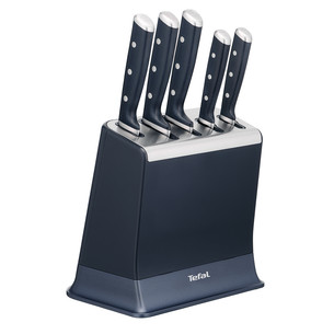 Tefal EverSharp, 5-piece set, stainless steel - Knife set & block