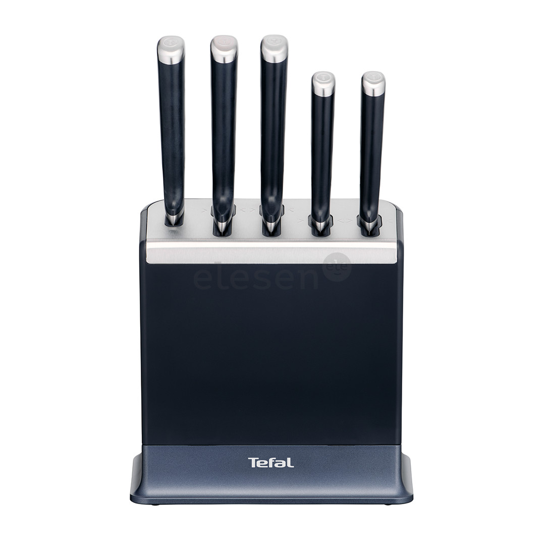 Tefal EverSharp, 5-piece set, stainless steel - Knife set & block