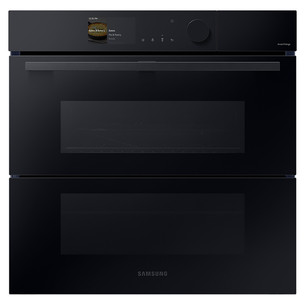 Samsung Dual Cook, pyrolytic cleaning, 76 L, black - Built-in oven
