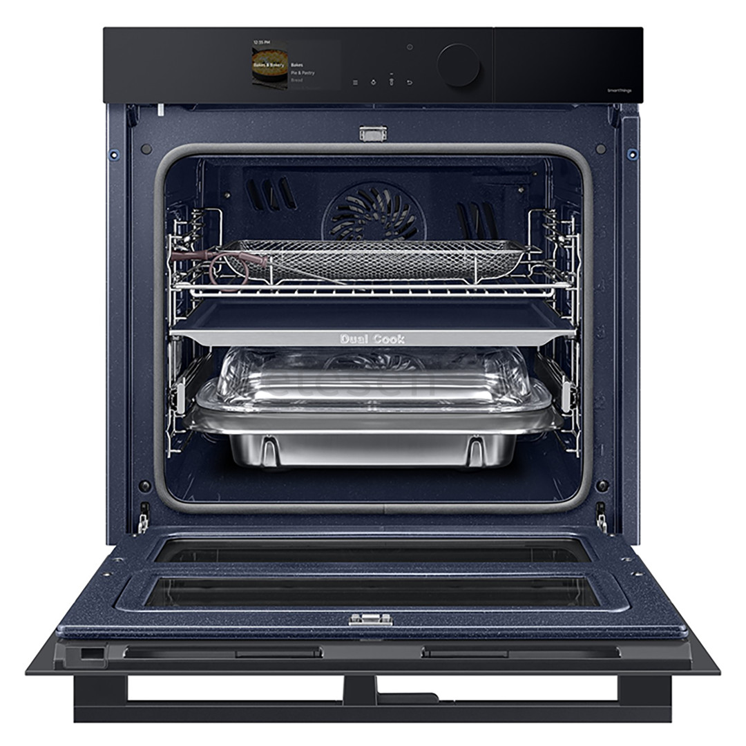 Samsung Dual Cook, pirolizė, 76 L, juoda - Įmontuojama orkaitė