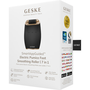 Geske SmartAppGuided, 7-in1, grey - Electric pumice foot smoothing roller