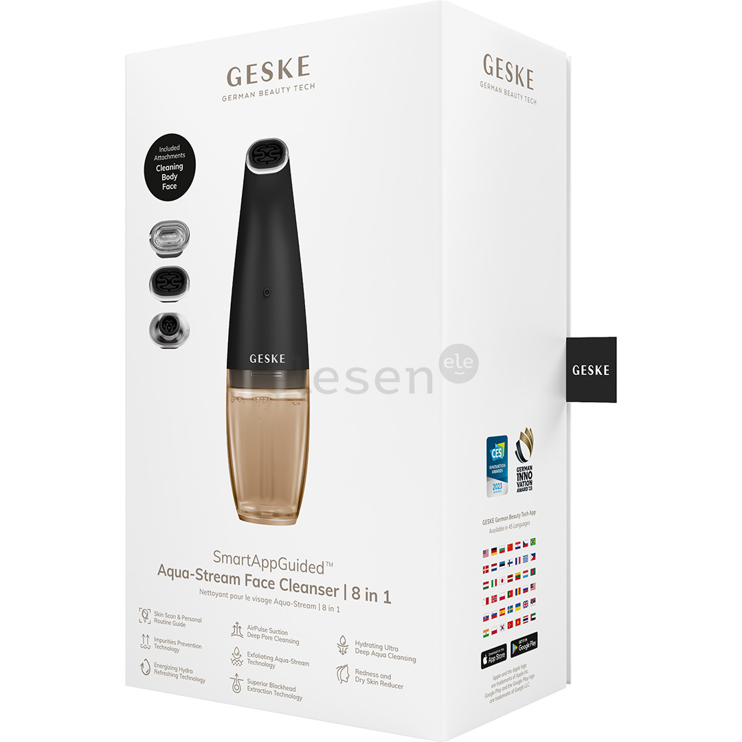 Geske SmartAppGuided, 8-in-1, grey - Aqua-Stream face cleanser