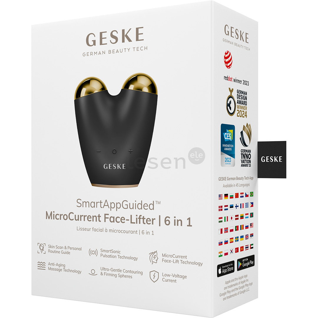 Geske SmartAppGuided, 6-in-1, grey - Microcurrent face lifter