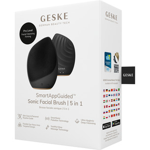 Geske Sonic Facial Brush | 5 in 1, grey - Facial skincare device FACE.BRUSH.E