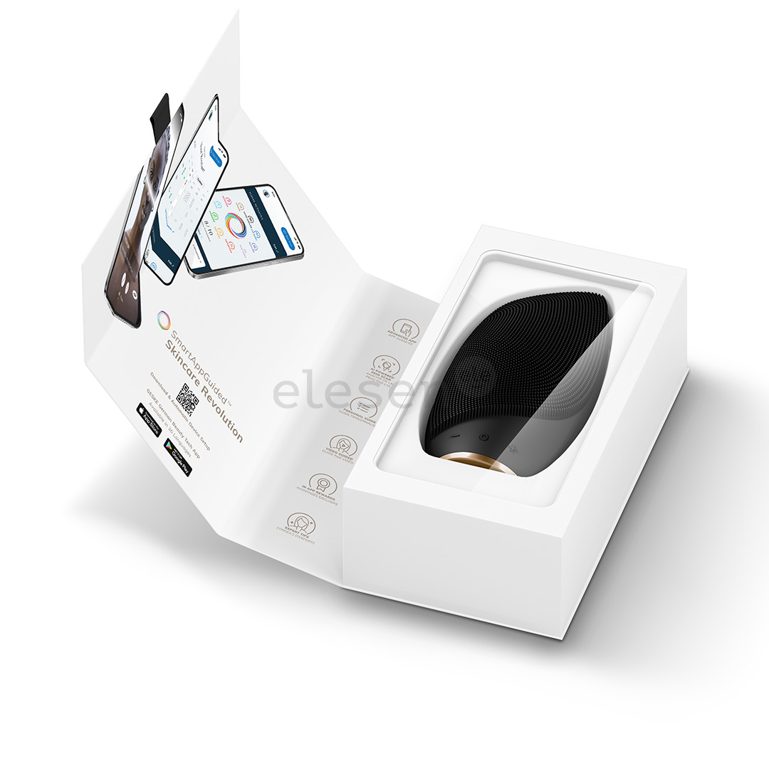 Geske Sonic Thermo Facial Brush | 6 in 1, grey - Facial skincare device