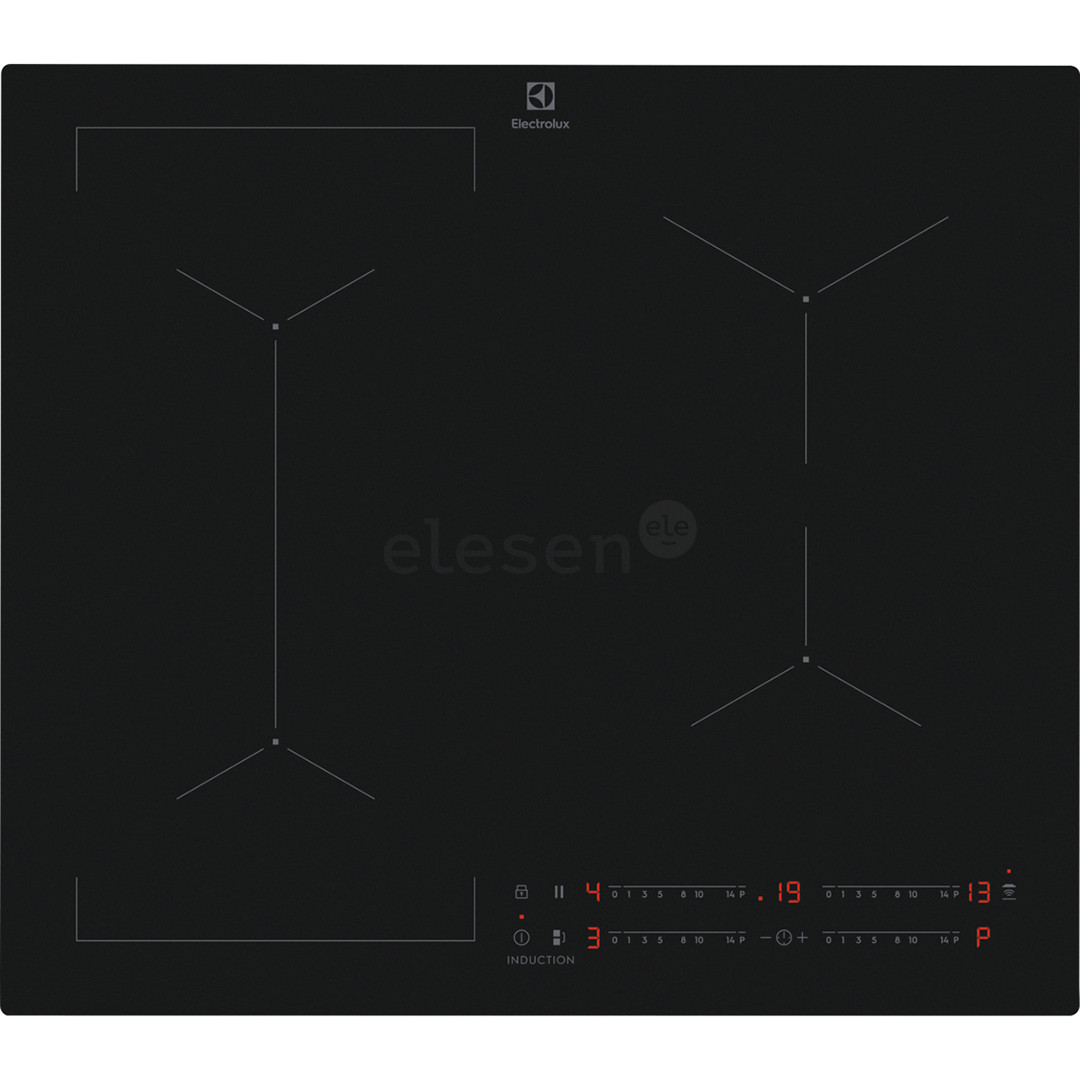 Electrolux 600 Series SaphirMatt SE® Hob2Hood, 59 cm pločio, juoda - Įmontuojama indukcinė kaitlentė