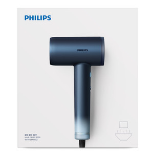 Philips Aqua Edition 9000, Aqua SenseIQ, 1400 Вт, темно-синий - Фен