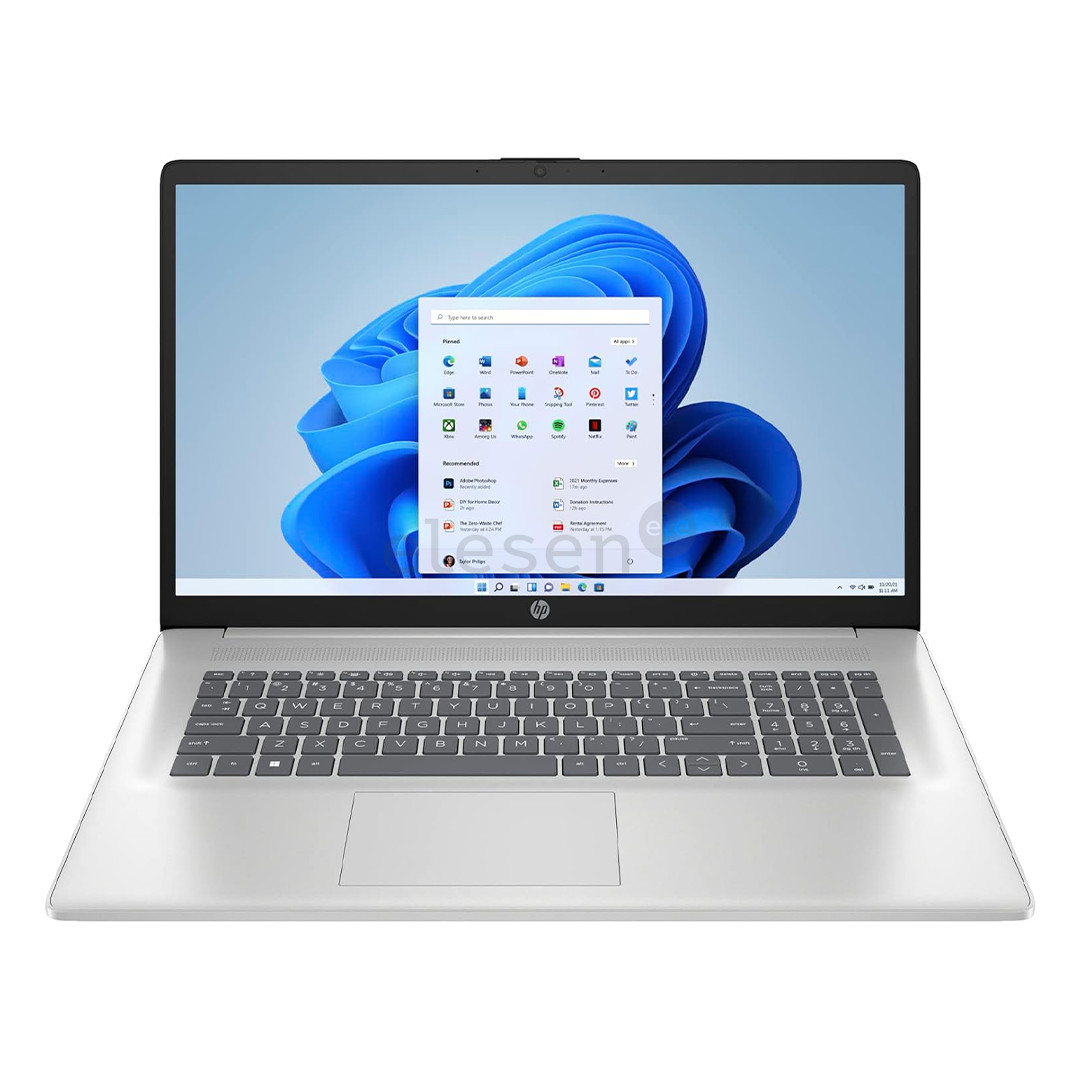 HP Laptop 17 cp3003, 17,3'', Ryzen 7, 16 GB, 512 GB, ENG, sidabro spalvos - Nešiojamasis kompiuteris