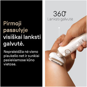 Braun Silk epil 9 Flex, baltas - Epiliatorius