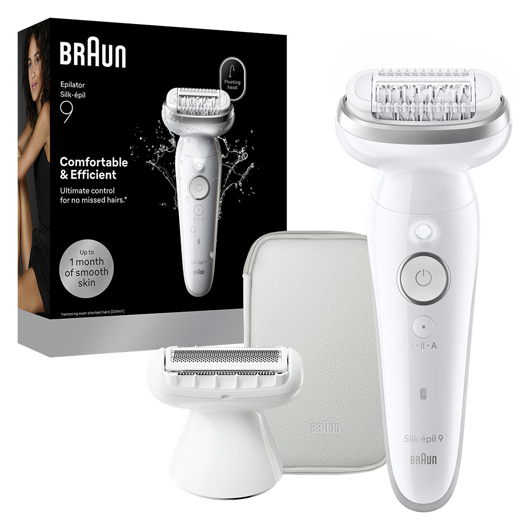 Braun Silk epil 9, Wet & Dry, baltas - Epiliatorius
