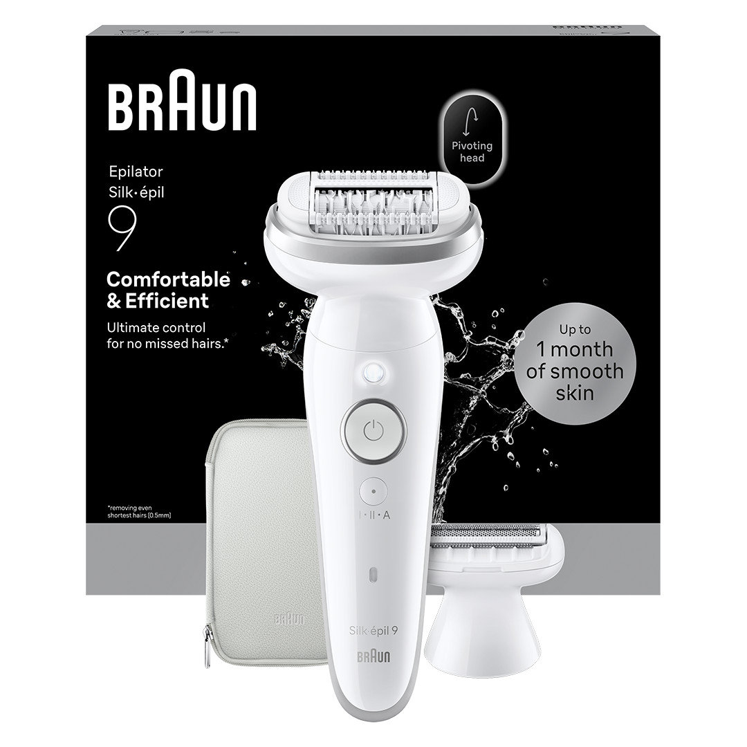 Braun Silk epil 9, Wet & Dry, baltas - Epiliatorius